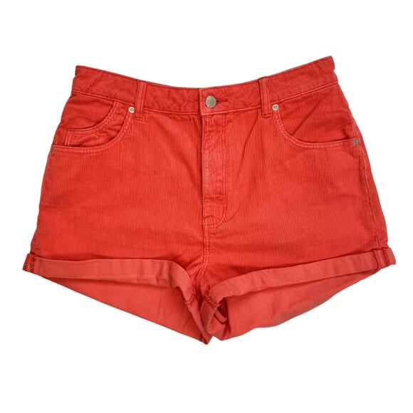 Rolla’s Dusters Corduroy High Rise Slim Shorts Orange Red Women’s 30 90s Retro - Picture 4 of 16